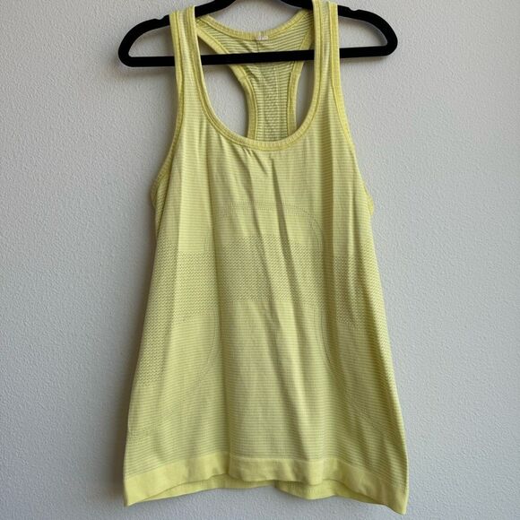 Lululemon Yellow Swiftly Racerback Scoop Neck Tank Size 4 Small Full Length - Picture 1 of 6